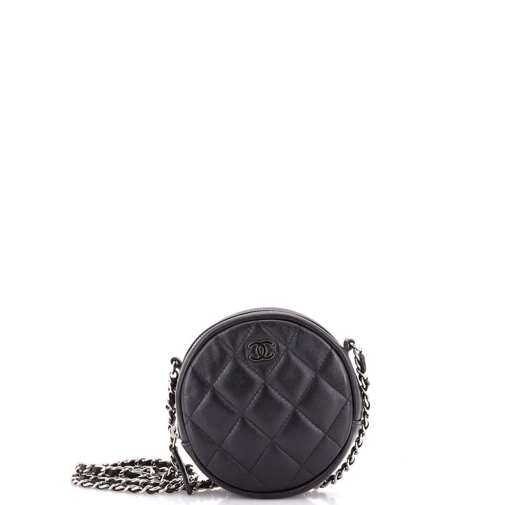 Chanel Round Clutch With Chain Quilted #270512C22B